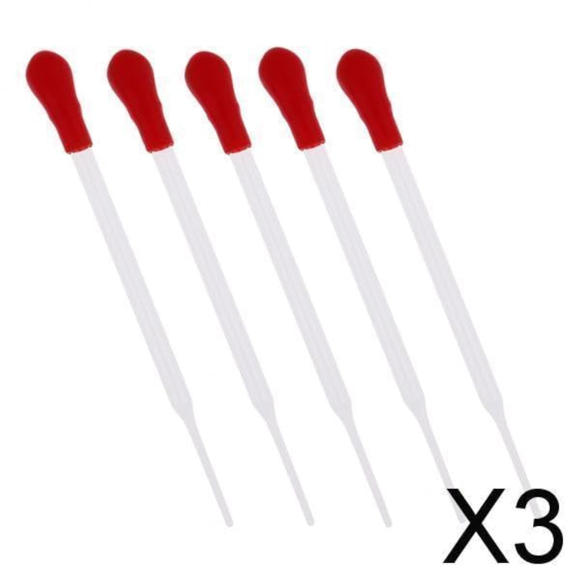 3x5 Pieces Clear Glass Pipette Dropper Dispensing Liquids